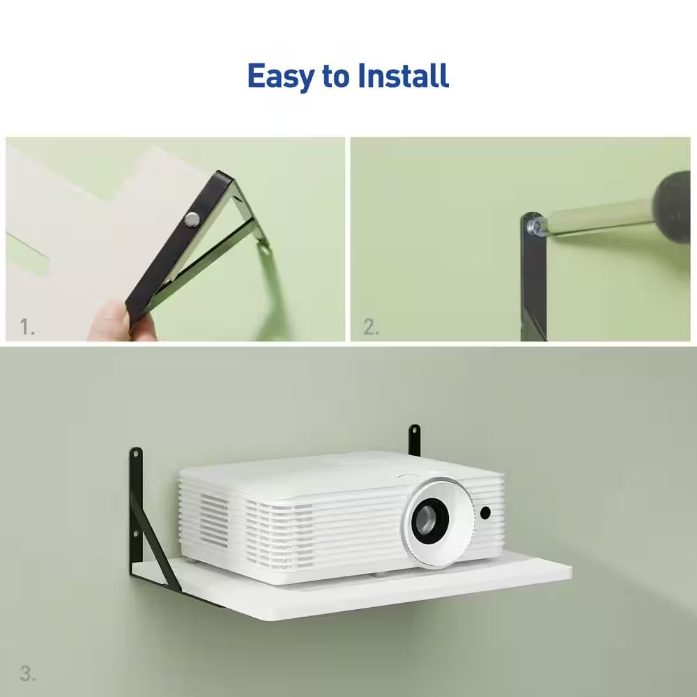 Black White Small Mini Projector Mount, Projector Wall Mount Floating Projector Holder Stand Accessories