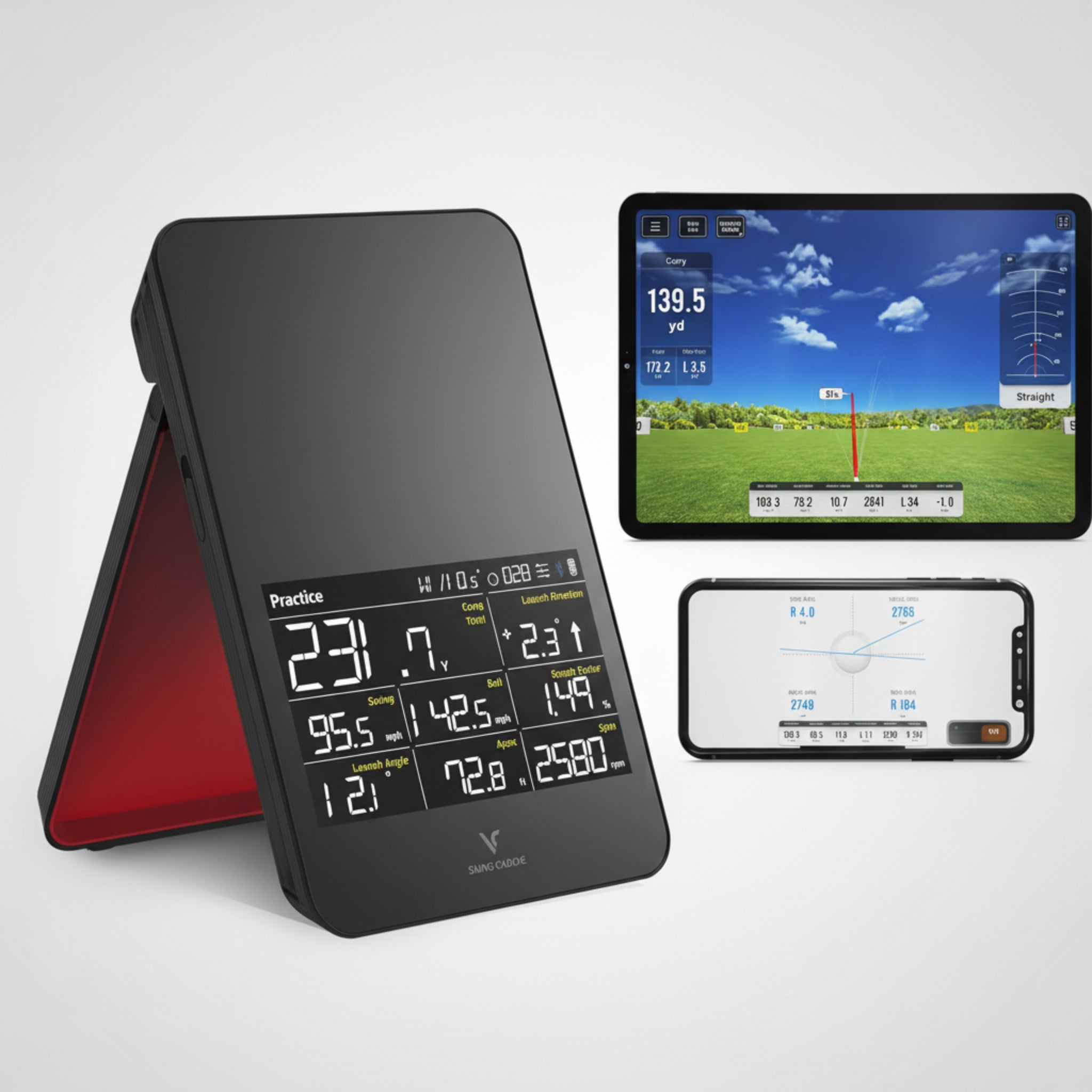 SC4 PRO Golf Launch Monitor – Portable Swing Analyzer with 3D Simulator