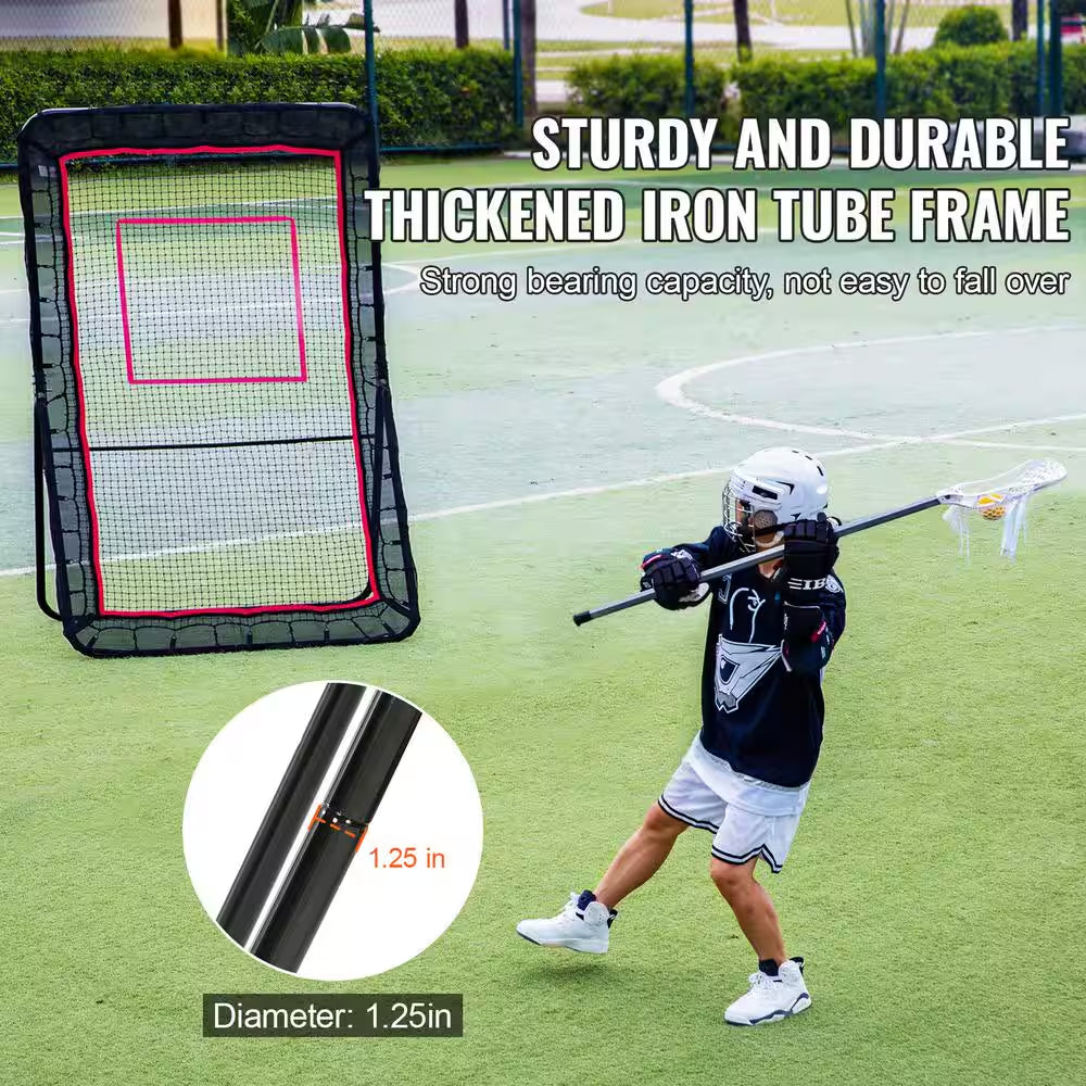 Lacrosse Rebounder for Backyard 5 Ft. X 7 Ft. Volleyball Bounce Net Baseball Softball Training Screen in Back