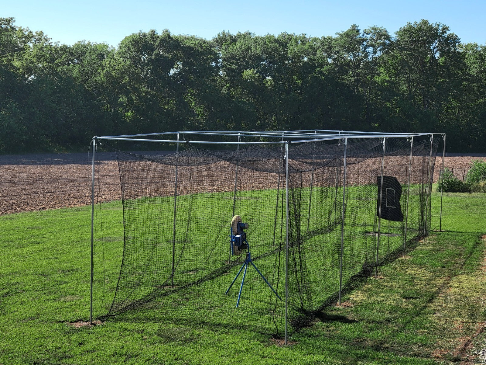 Jones-Sports Batting Cage Nets W/ Optional Frame Kit Netting Is #42 Twine 60-Ply