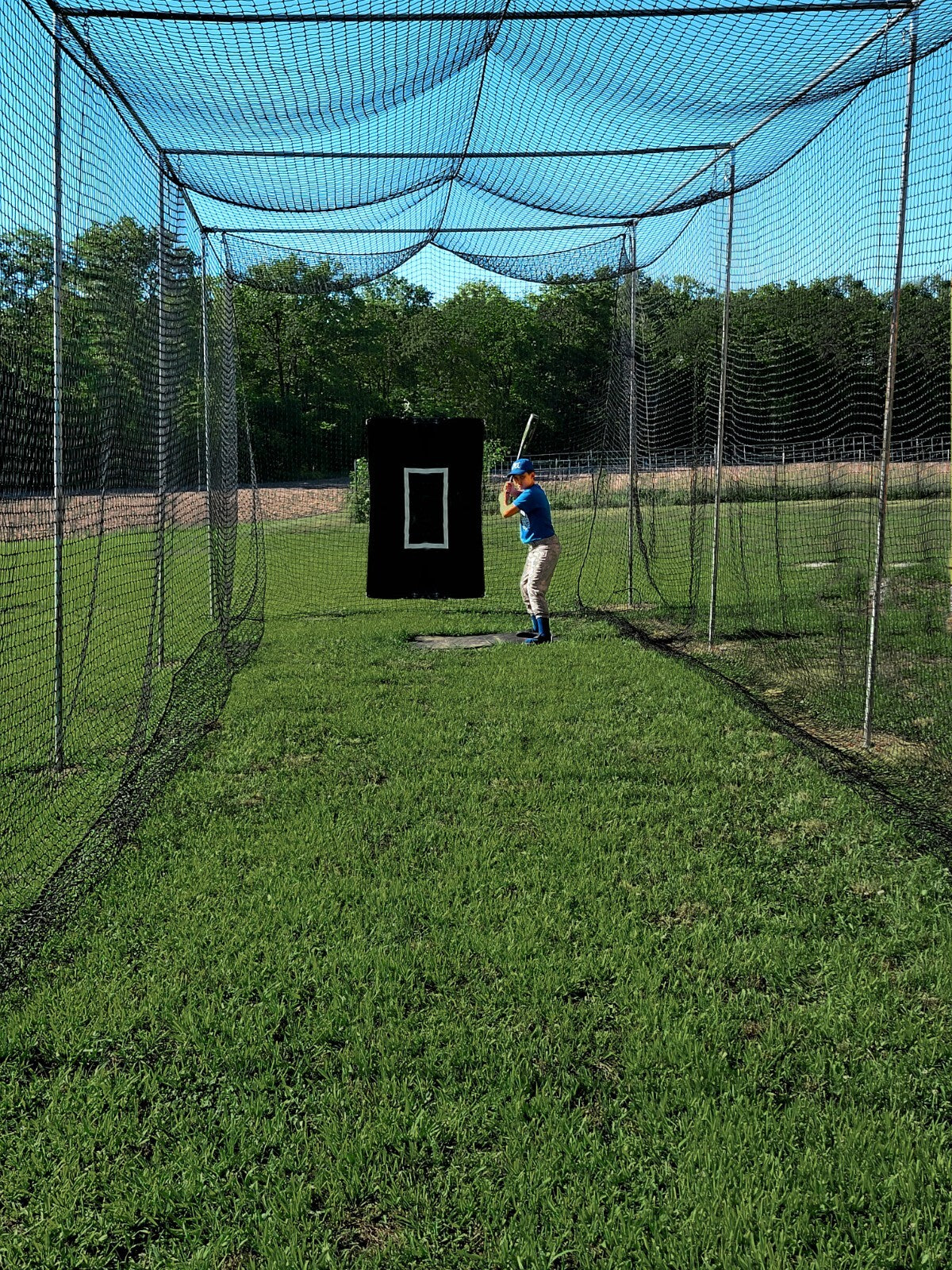 Jones-Sports Batting Cage Nets W/ Optional Frame Kit Netting Is #42 Twine 60-Ply