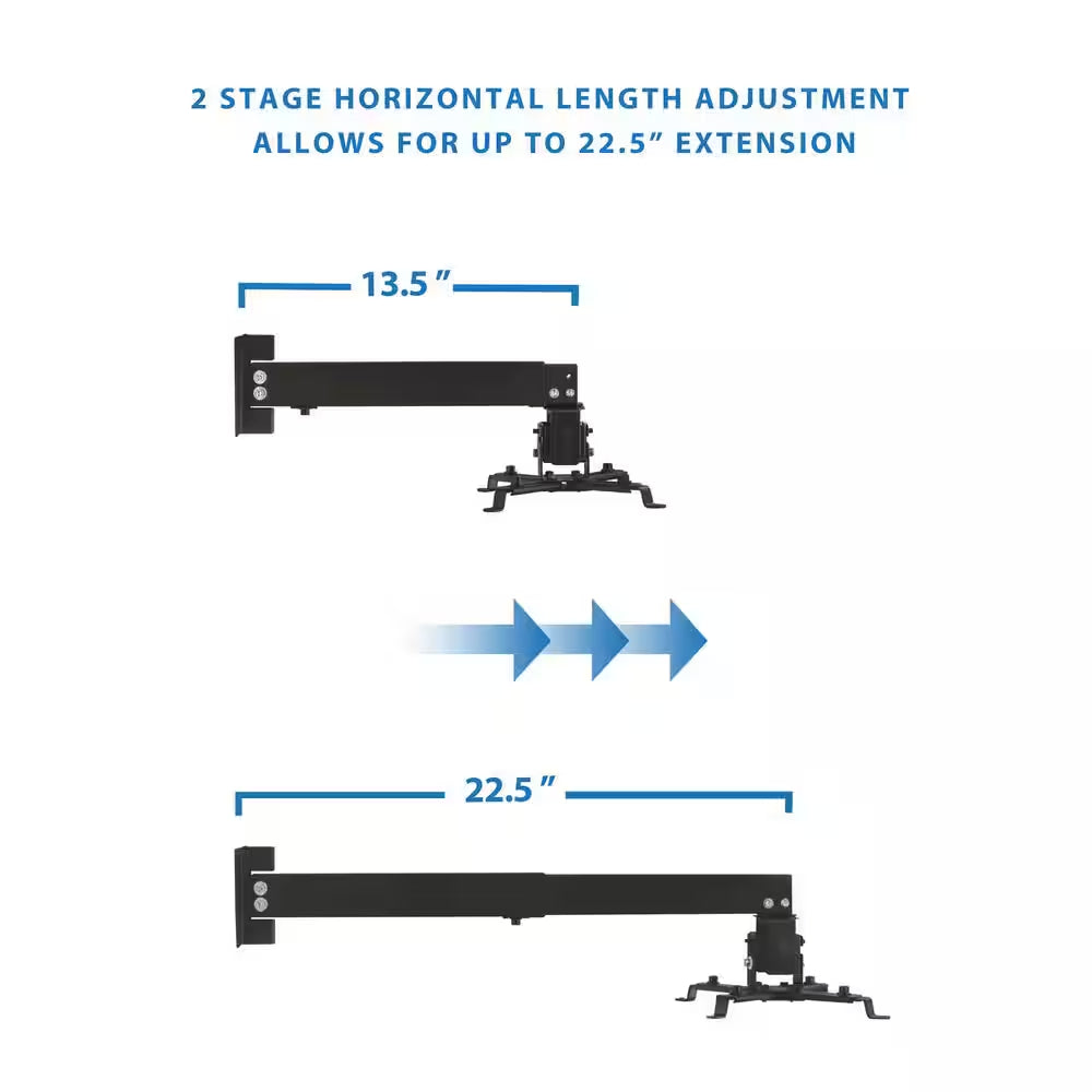 Full Motion Projector Wall and Ceiling Mount